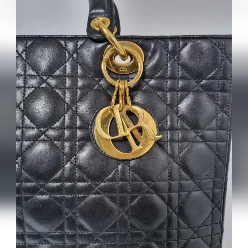 Dior Lady Bag Canage Lambskin Tote Bag - Picture 12 of 16